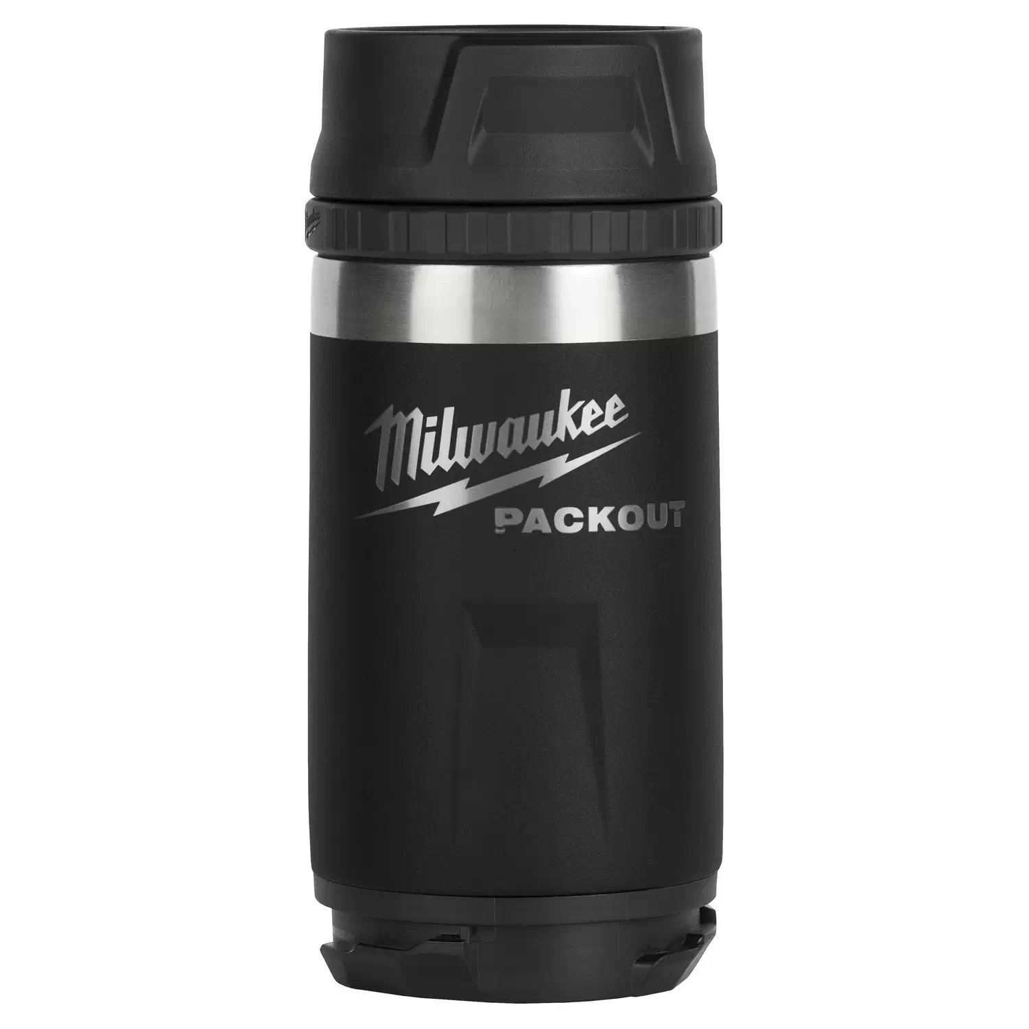 Milwaukee 48-22-8391B PACKOUT Black 12oz Insulated Bottle with Sip Lid